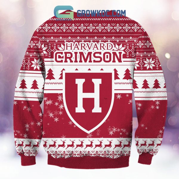 Harvard Crimson Grinch NCAA Christmas Ugly Sweater