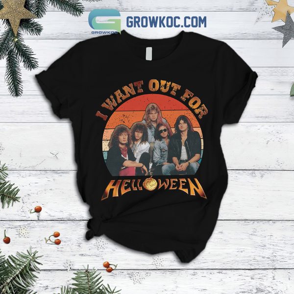 Helloween Band Rock And Roll Fleece Pajamas Set