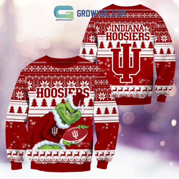 Indiana Hoosiers Grinch NCAA Christmas Ugly Sweater