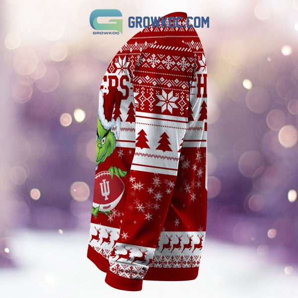 Indiana Hoosiers Grinch NCAA Christmas Ugly Sweater