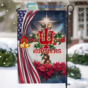 Indiana Hoosiers NCAA Jesus Christmas House Garden Flags