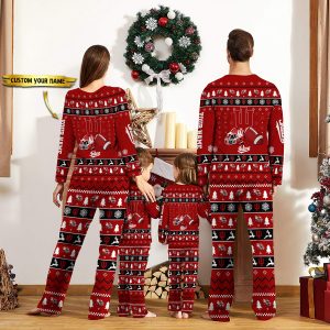 Indiana Hoosiers NCAA Team Christmas Personalized Long Sleeve Pajamas Set