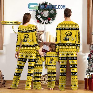 Iowa Hawkeyes NCAA Team Christmas Personalized Long Sleeve Pajamas Set