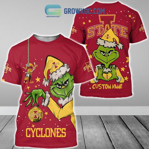 Iowa State Cyclones Grinch Christmas Personalized NCAA Hoodie Shirts
