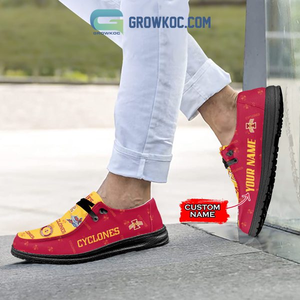 Iowa State Cyclones Supporters Gift Merry Christmas Custom Name Hey Dude Shoes