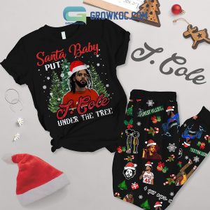 J. Cole Under The Tree Santa Christmas Fleece Pajamas Set