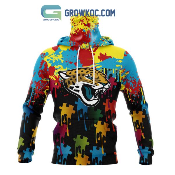 Jacksonville Jaguars Personalized Autism Awareness Puzzle Painting Hoodie Shirts