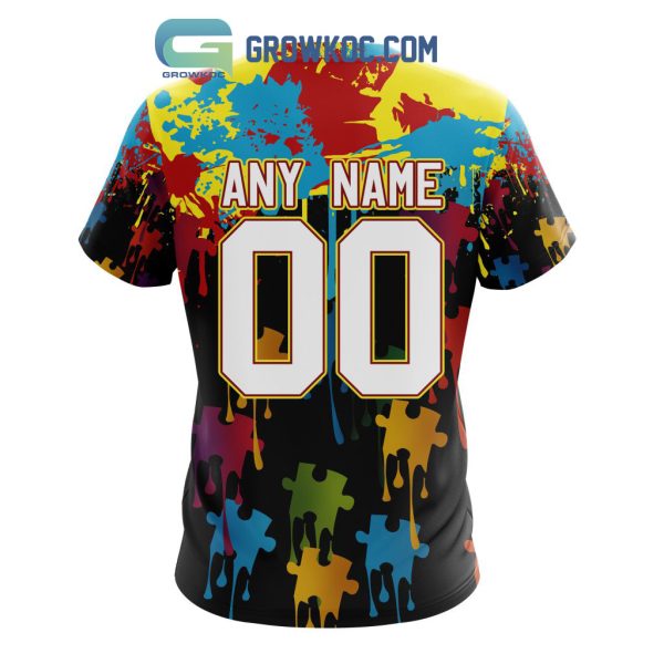 Jacksonville Jaguars Personalized Autism Awareness Puzzle Painting Hoodie Shirts