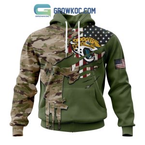 Jacksonville Jaguars Personalized Veterans Camo Hoodie Shirt
