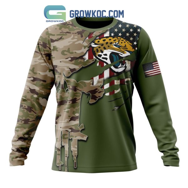 Jacksonville Jaguars Personalized Veterans Camo Hoodie Shirt