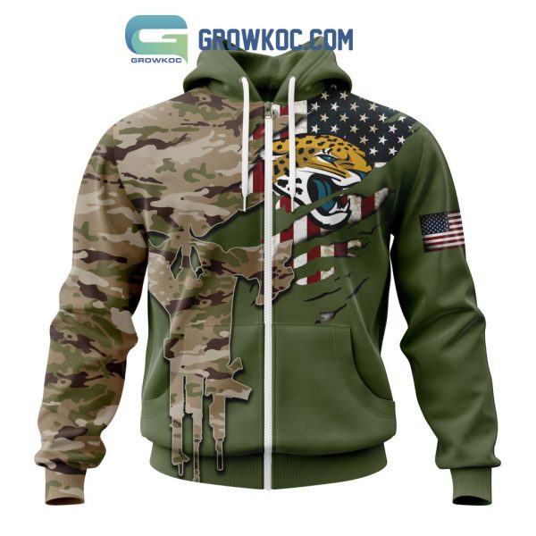 Jacksonville Jaguars Personalized Veterans Camo Hoodie Shirt