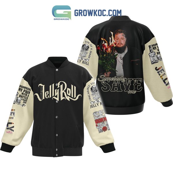 Jelly Roll Somebody Save Me Son Of The Sinner Baseball Jacket