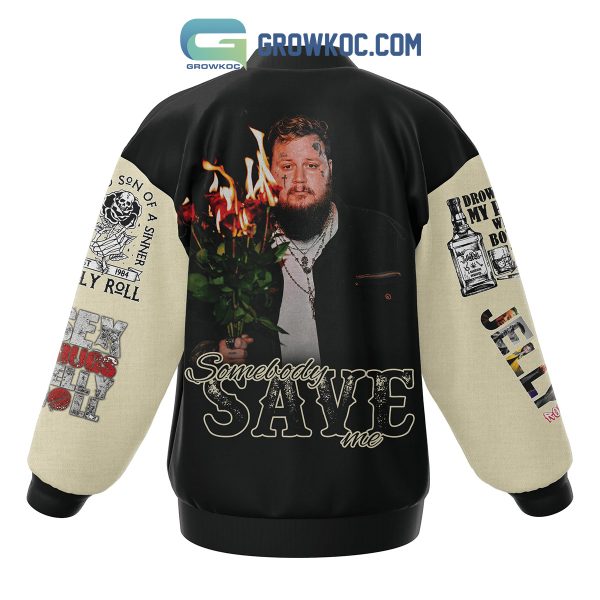 Jelly Roll Somebody Save Me Son Of The Sinner Baseball Jacket