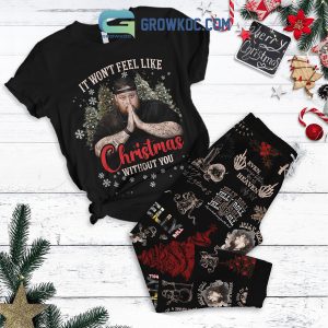 Jelly Roll Won’t Be Christmas Without You Fleece Pajamas Set Black Design