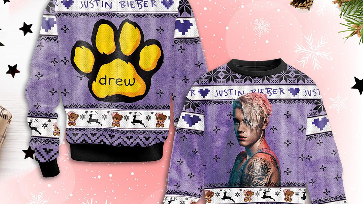 Justin bieber shop ugly christmas sweater