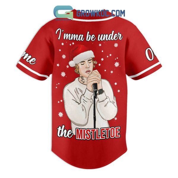 Justin Bieber I’mma Be Under The Mistletoe Christmas Personalized Baseball Jersey