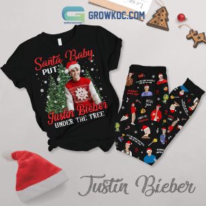 Justin Bieber Shawty With You Christmas Fleece Pajamas Set