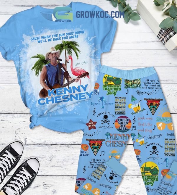 Kenny Chesney Be Back When The Sun Goes Down Fleece Pajamas Set