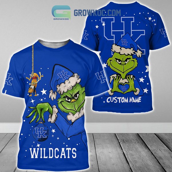 Kentucky Wildcats Grinch Christmas Personalized NCAA Hoodie Shirts