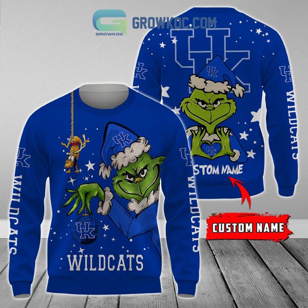 Kentucky Wildcats Grinch Christmas Personalized NCAA Hoodie Shirts