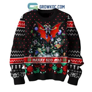 Kiss Band Merry KISSmas Bat Devil Ugly Sweater