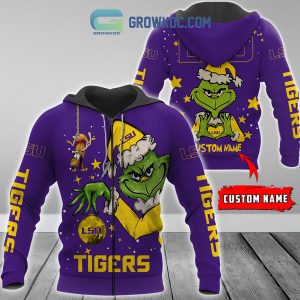 LSU Tigers Grinch Christmas Personalized NCAA Hoodie Shirts