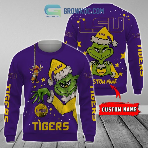 LSU Tigers Grinch Christmas Personalized NCAA Hoodie Shirts