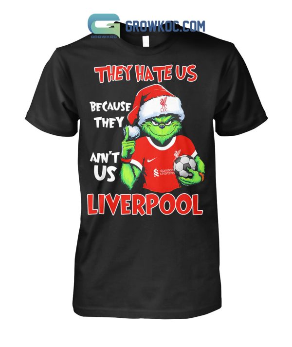 Liverpool Grinch Hate Us Christmas T-Shirt