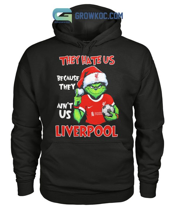 Liverpool Grinch Hate Us Christmas T-Shirt