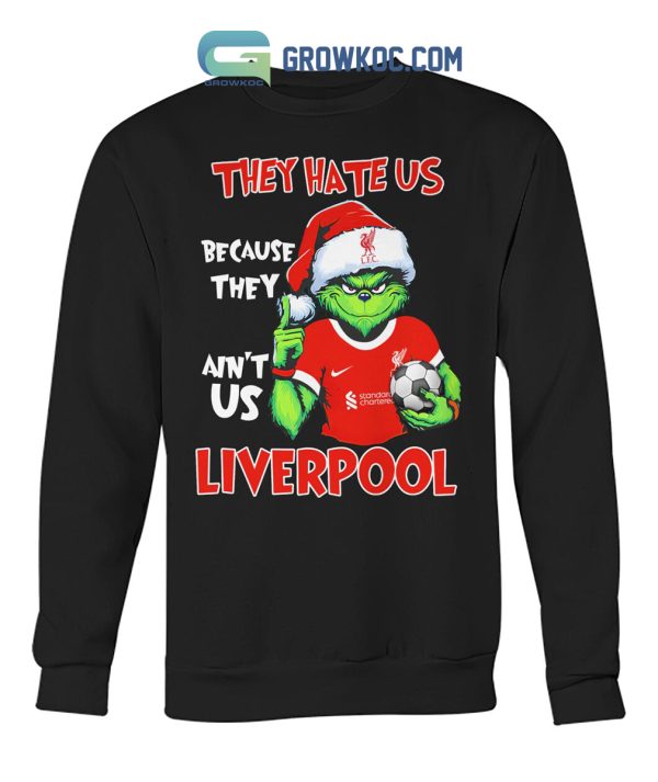 Liverpool Grinch Hate Us Christmas T-Shirt