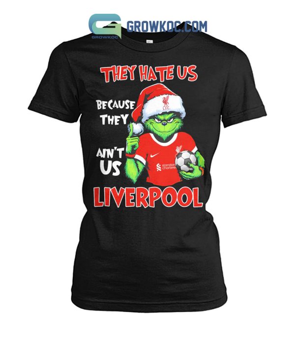 Liverpool Grinch Hate Us Christmas T-Shirt