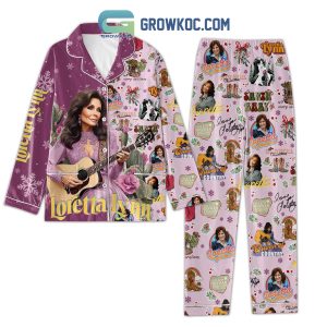 Loretta Lynn Queen Of Country Christmas Polyester Pajamas Set