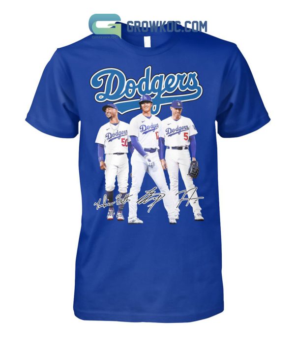 Los Angeles Dodgers Stars Mookie Betts Shohei Ohtani Freddie Freeman T-Shirt