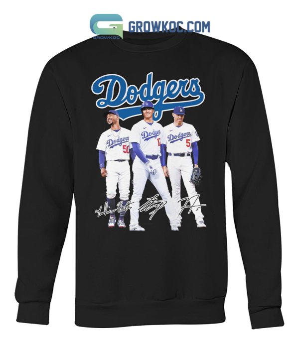 Los Angeles Dodgers Stars Mookie Betts Shohei Ohtani Freddie Freeman T-Shirt