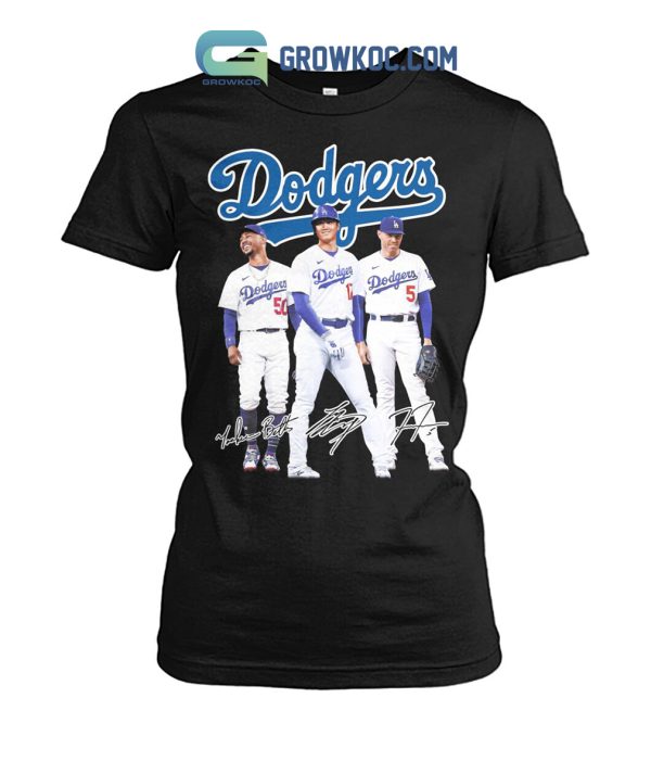 Los Angeles Dodgers Stars Mookie Betts Shohei Ohtani Freddie Freeman T-Shirt