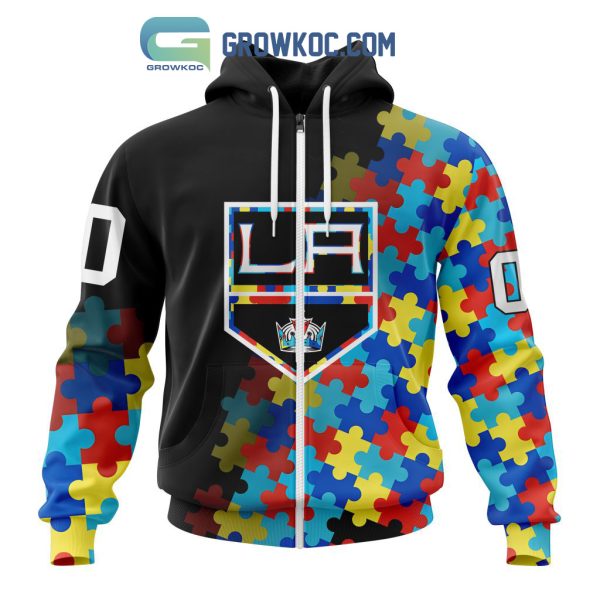 Los Angeles Kings Puzzle Design Autism Awareness Personalized Hoodie Shirts