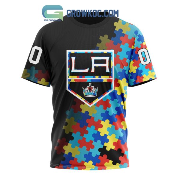 Los Angeles Kings Puzzle Design Autism Awareness Personalized Hoodie Shirts