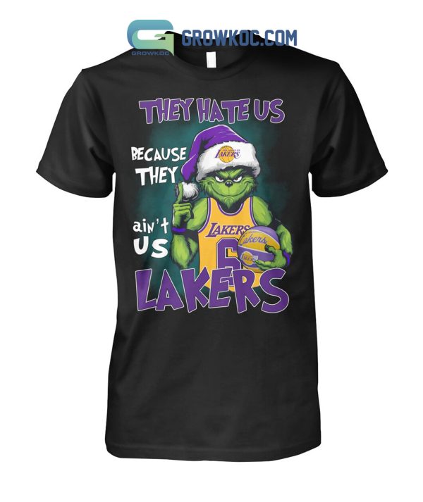 Los Angeles Lakers Grinch Hate Us Christmas T-Shirt