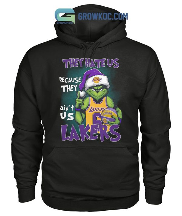 Los Angeles Lakers Grinch Hate Us Christmas T-Shirt