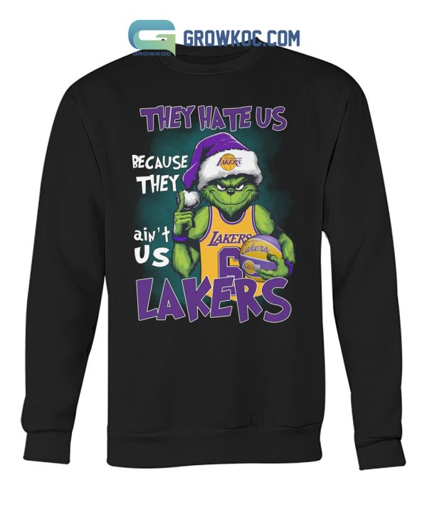 Los Angeles Lakers Grinch Hate Us Christmas T-Shirt