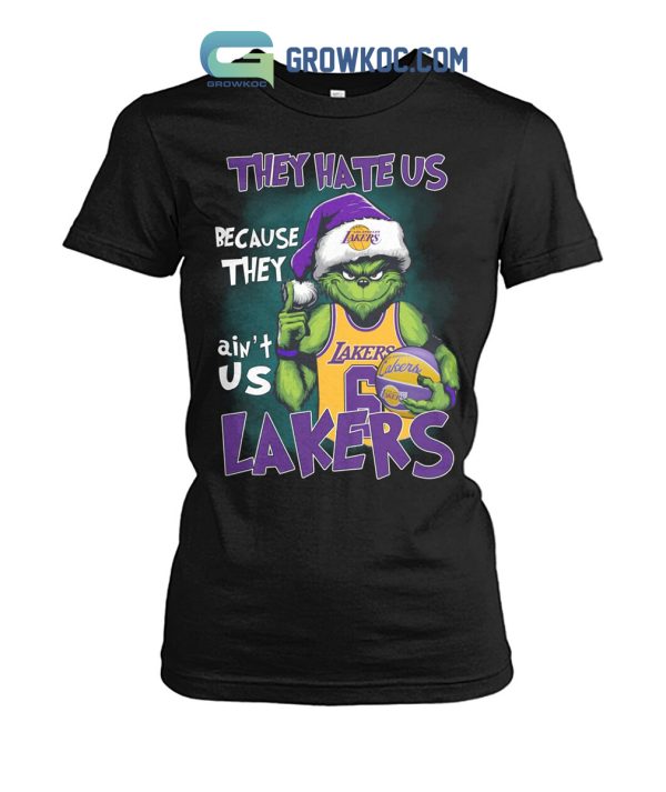 Los Angeles Lakers Grinch Hate Us Christmas T-Shirt