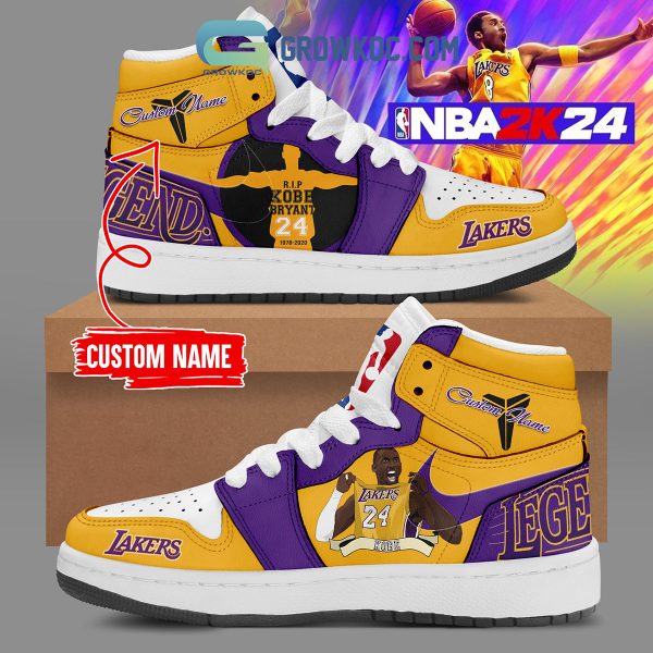 Los Angeles Lakers Kobe Bryant Legends Custom Name Shoes