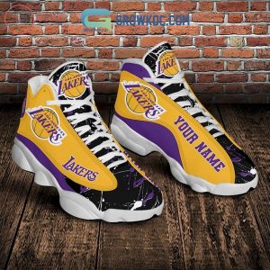 Los Angeles Lakers NBA Custom Name Shoes Black Design