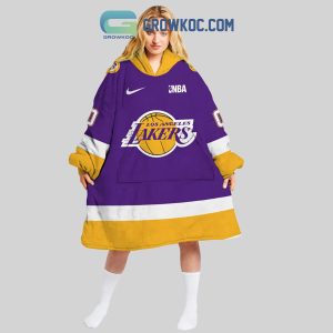 Los Angeles Lakers NBA Fleece Oodie Hoodie Blanket