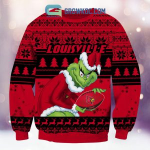 Louisville Cardinals Grinch NCAA Christmas Ugly Sweater