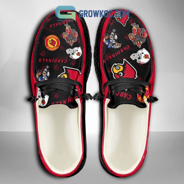 Louisville Cardinals Supporters Gift Merry Christmas Custom Name Hey Dude Shoes