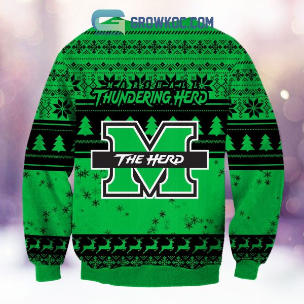 Marshall Thundering Herd Grinch NCAA Christmas Ugly Sweater