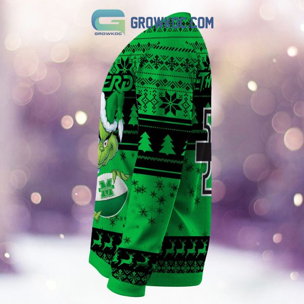 Marshall Thundering Herd Grinch NCAA Christmas Ugly Sweater