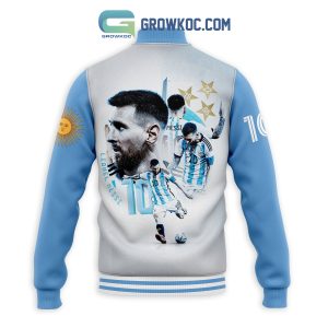 Messi The Goat Argentina Football Personalized Baseball Jacket