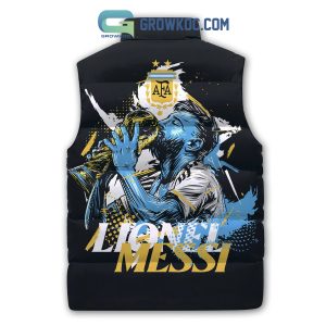 Messi The Goat Argentina Football Sleeveless Puffer Jacket